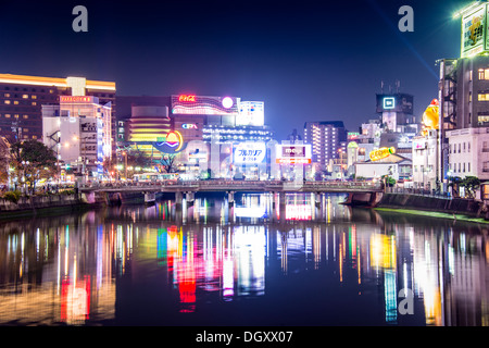 Fukuoka, Giappone cityscape Foto Stock