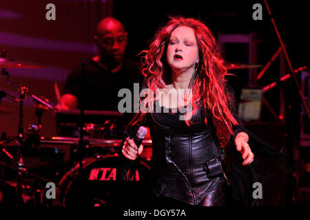 Toronto, Canada. 27 ott 2013. Cyndi Lauper esegue alla Massey Hall durante l'arresto di Toronto di lei è così insolito tour per commemorare il trentesimo anniversario della sua iconica album di debutto dello stesso nome che ha generato quattro Top-5 hits sul tabellone per le affissioni 100 - Girls Just Wanna Have Fun, di volta in volta, Ella Bop e per tutta la notte. Foto Stock