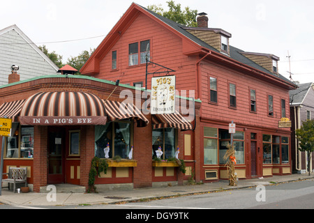 Ristorante su un angolo del Derby Street, in Salem, Massachusetts, STATI UNITI D'AMERICA Foto Stock