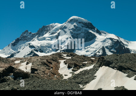 Breithorn da Trockener Steg, vicino a Zermatt, Svizzera Foto Stock