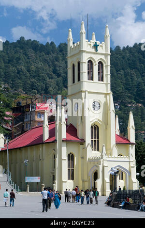 La Chiesa di Cristo, la cresta, Shimla, Himachal Pradesh, India del Nord, India, Asia Foto Stock