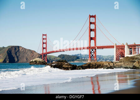 Golden Gate Bridge, Bay Area di San Francisco, California, Stati Uniti d'America, Stati Uniti d'America Foto Stock