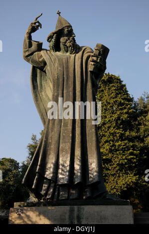 Centro storico, Gregorio di nin statua, vescovo Gregorio di Nin, Grgur Ninski, strossmayerov park, Split, Croazia, Europa Foto Stock