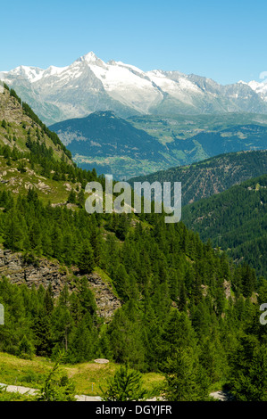 Vista dalla cima del Passo del Sempione, Svizzera Foto Stock