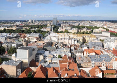 Vista della riga, quartiere storico, Lettonia, paesi baltici, Europa settentrionale Foto Stock
