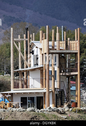 Giappone dopo la tempesta - Home per tutti in Rikuzentakata, Rikuzentakata, Giappone. Architetto: Toyo Ito, Kumiko Inui la, Akihisa Hirata un Foto Stock