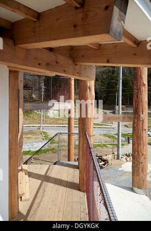 Giappone dopo la tempesta - Home per tutti in Rikuzentakata, Rikuzentakata, Giappone. Architetto: Toyo Ito, Kumiko Inui la, Akihisa Hirata un Foto Stock