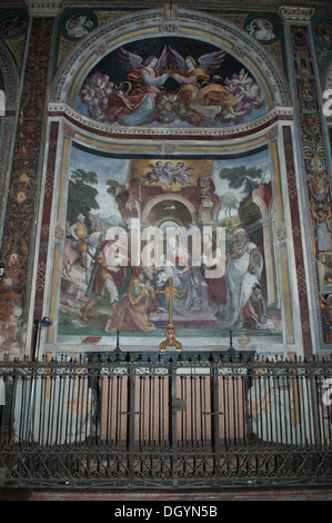 L'Italia, Lombardia, Meda, Chiesa di San Vittore, cattolica, cristiana, nessuno, affreschi, affreschi rinascimentali di Bernardino Luini Foto Stock