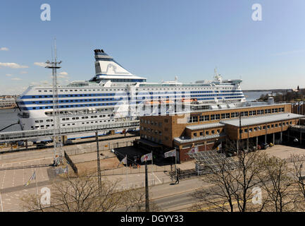 MS Silja Serenade, cruiseferry, Helsinki, Finlandia, Europa Foto Stock