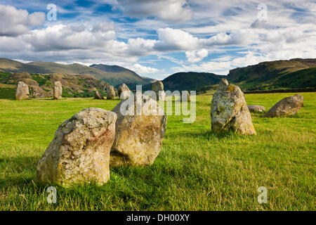 Castlerigg Stone Circle, Lake District, England, Regno Unito Foto Stock