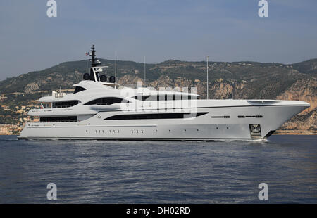 Motor Yacht Vicky, Proteksan Turquoise Yachts shiptyear, lunghezza 72.60m, costruito nel 2012, a Cap Ferrat, Costa Azzurra Foto Stock