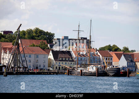 Museo porto sul fiume Schlei in Flensburg, Schleswig-Holstein Foto Stock