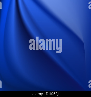 Seta blu sfondo con alcune pieghe morbido Foto Stock