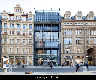 Forum della storia contemporanea, il Museo della Storia della Repubblica federale di Germania, Maedlerpassage shopping arcade, Leipzig Foto Stock