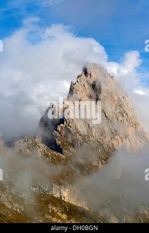 Fermeda torri, Odle, Dolomiti, Alto Adige, Italia, Europa Foto Stock