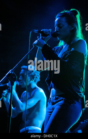 Cantante inglese cantante Frankie Riley supporta Tricky a Roma incontra il mondo Festival 2012 Foto Stock