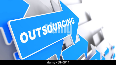 Outsourcing. Background aziendale. Foto Stock