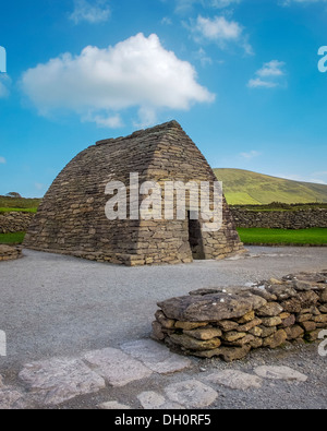 Contea di Kerry, Irlanda: Gallarus oratorio sulla penisola di Dingle, chiesa paleocristiana (c.500-800) Foto Stock