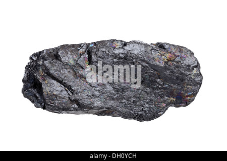 Campione di pietra vulcanica isolati su sfondo bianco Foto Stock