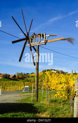 Suedsteirische Weinstrasse, sud della Stiria via del vino in autunno, Austria, la Stiria, sud della Stiria, Glanz Foto Stock