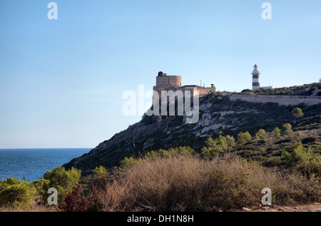 Faro di Capo Sant'Elia faro in San Bartolomeo in Sardegna Foto Stock