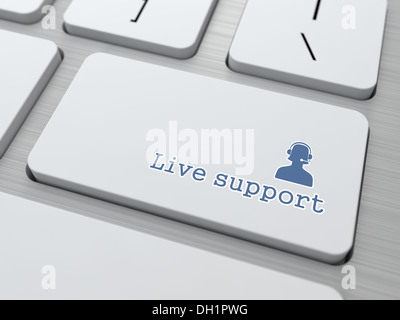 Pulsante sulla tastiera: 'Live Support' Foto Stock