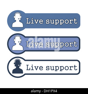 Elemento del sito web: 'Live Support' Foto Stock