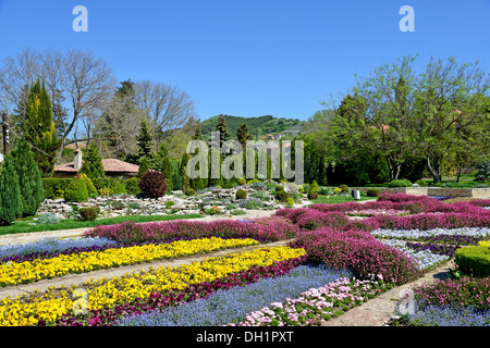 Bellissimi i tulipani in un giardino botanico Foto Stock