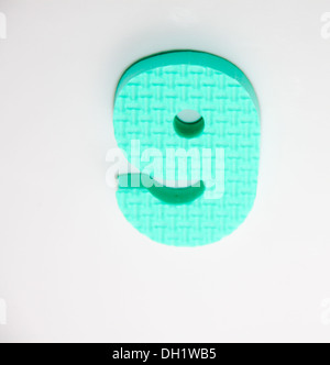 Il numero 9 come una schiuma di plastica numero Foto Stock