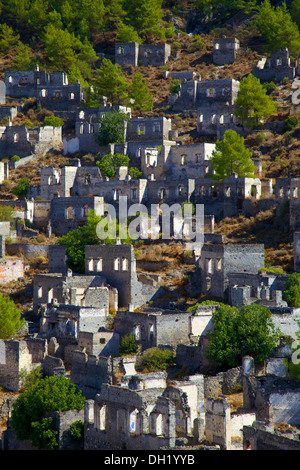 Città fantasma di Kayakoy, Turchia, Asia. Foto Stock