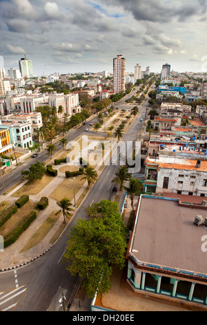 Cuba. L'Avana vecchia. Vista dall'alto. Prospetto dei presidenti Foto Stock