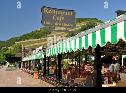 Il viale Unter den Linden Hotel, Assmannshausen, Renania-Palatinato Foto Stock