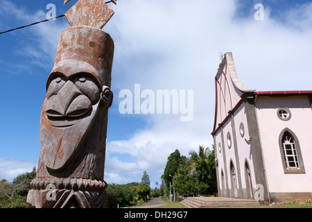 Totem Isola dei Pini, Nuova Caledonia Foto Stock