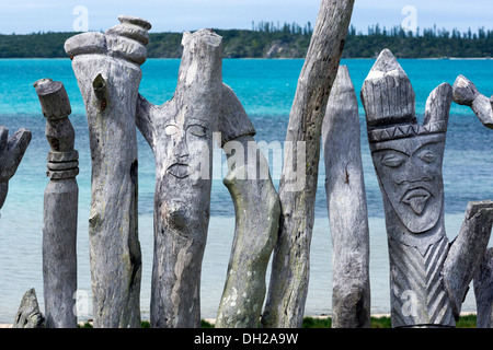 Totem Isola dei Pini, Nuova Caledonia Foto Stock