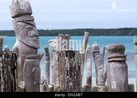 Totem Isola dei Pini, Nuova Caledonia Foto Stock