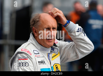 Race Driver Hans-Joachim Stuck, Nuerburgring, Renania-Palatinato Foto Stock