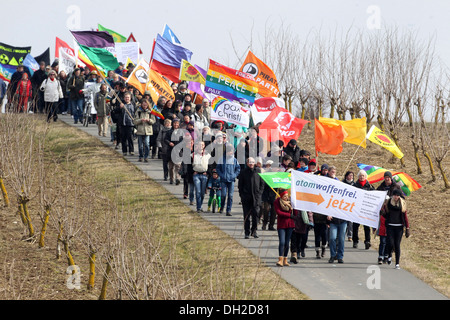 Pasqua pace dimostrazione presso l'aerodromo in Buechel, Büchel, Renania-Palatinato, Germania Foto Stock