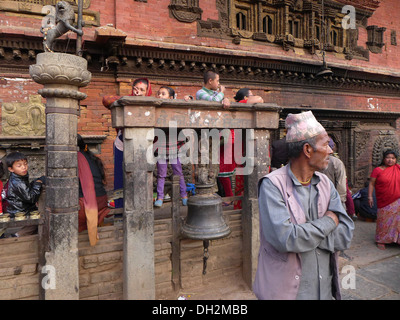 Festival indù in Bakhtapur, Valle di Kathmandu Foto Stock