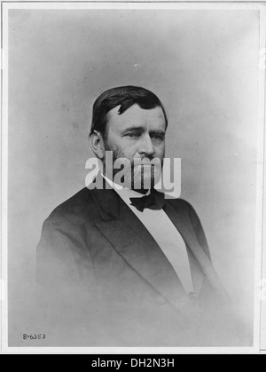 Un ritratto storico di Ulysses S. Grant, il diciottesimo presidente degli Stati Uniti, che cattura il suo significato nella storia e nella leadership americane. Foto Stock