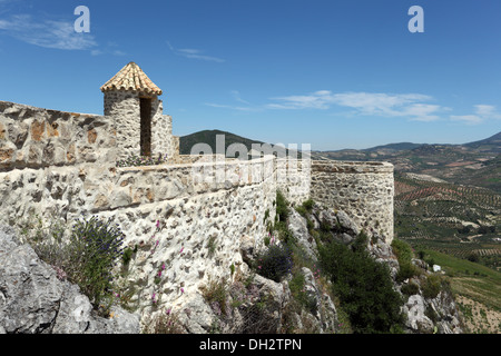 Il castello Arabo in Olvera, Andalusia, Spagna Foto Stock