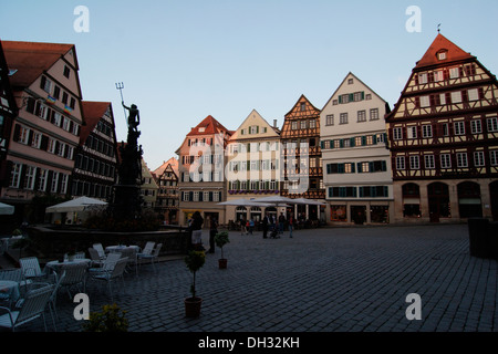 Germania, Baden-Württemberg, Tübingen, case, scene di strada, Deutschland, Baden-Württemberg, Tübingen, Häuser, Straßenszene Foto Stock