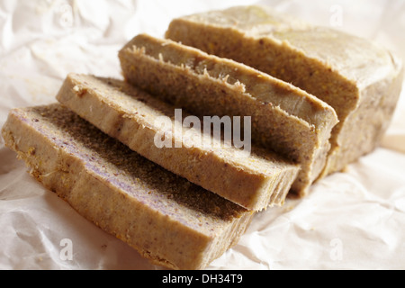 Crudo fresco scrapple Foto Stock