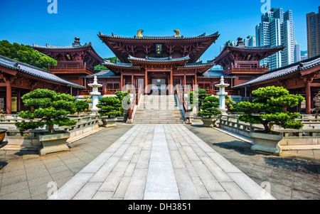 Chi Lin monastero buddista di Hong Kong, Cina. Foto Stock