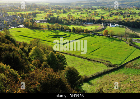 Il Re della nodo, un cinquecentesco giardino formale al di sotto della parete ovest del Castello di Stirling Foto Stock