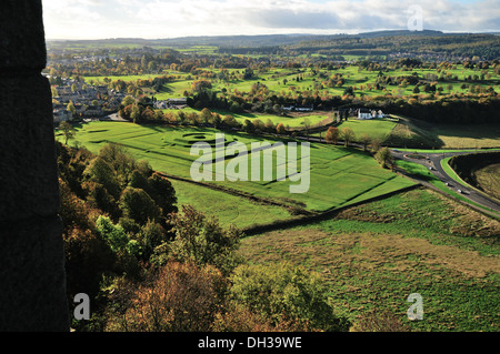 Il Re della nodo, un cinquecentesco giardino formale al di sotto della parete ovest del Castello di Stirling Foto Stock