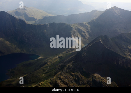 Vista aerea di Snowdon Foto Stock