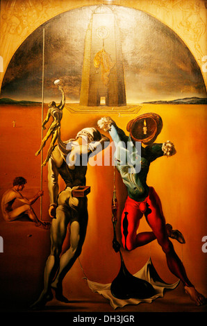 Pittura nel Teatre-Museu Dalí, Museo Dalí, Figueres, Girona, Catalogna, Girona, Spagna, Europa Foto Stock