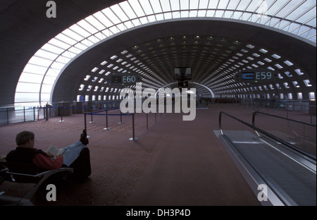 Parigi CDG Terminal 2E prima del crollo del 23 maggio 2004 Foto Stock