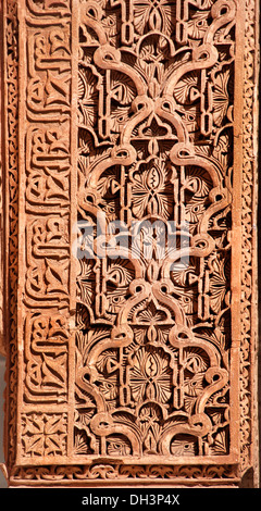 Les tombeaux Saadiens - Le Tombe Saadiane Marrakech Marocco risalgono all'epoca del sultano Ahmad Al Mansur (1578-1603) Foto Stock