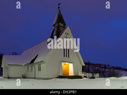 Chiesa in Tromso, al di sopra del Circolo Polare. Norvegia Foto Stock